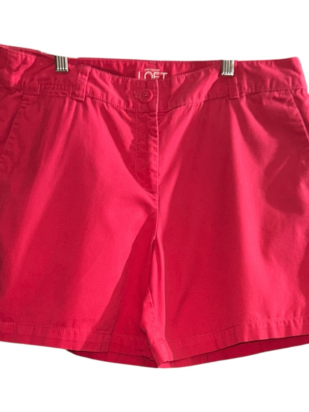 LOFT Hot Pink Cotton Bermuda Shorts